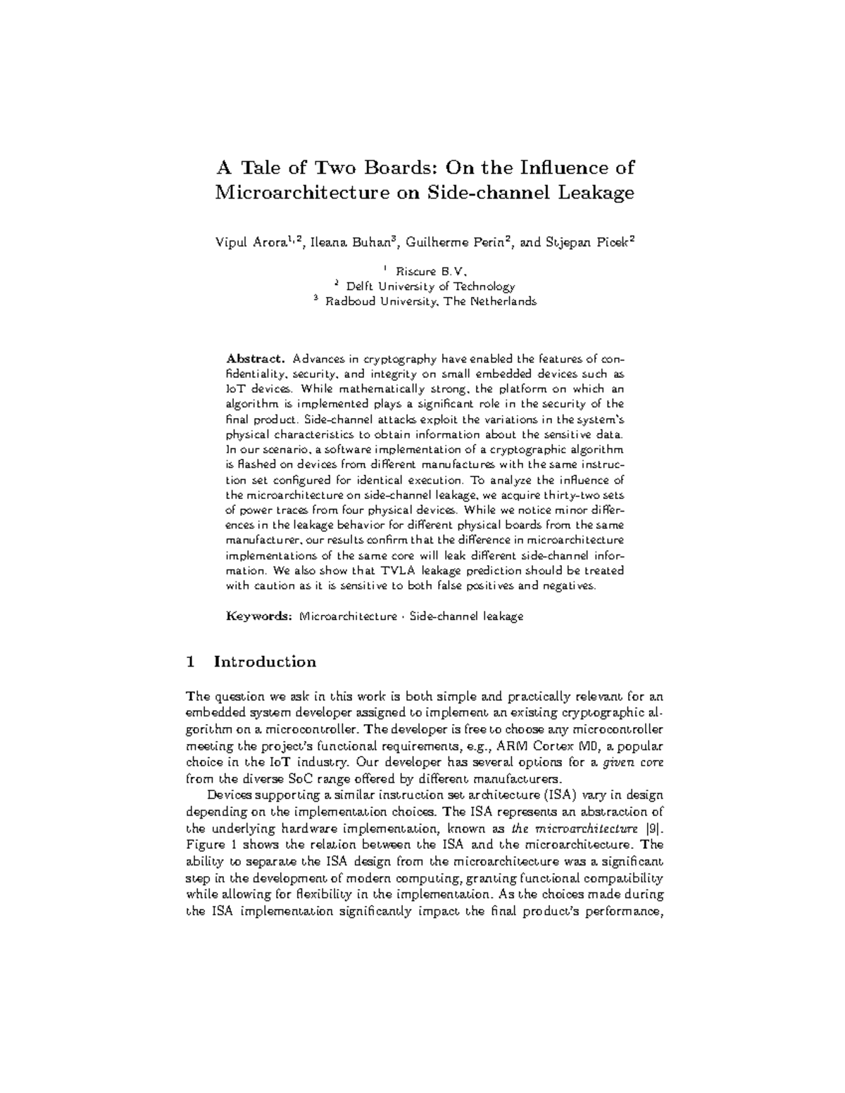 Cardis 2021 Arora Reference materials A Tale of Two Boards On the