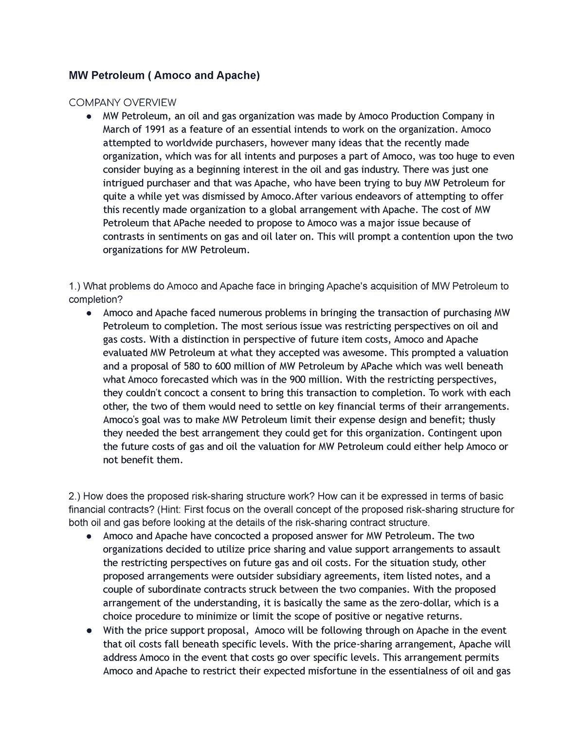 bp amoco case study