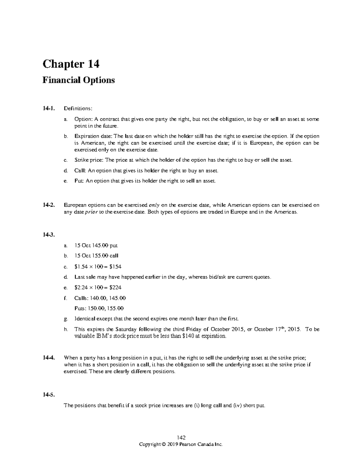 Solution to End of Chapter Problems: Chapter 14 - 142 Chapter 14 ...