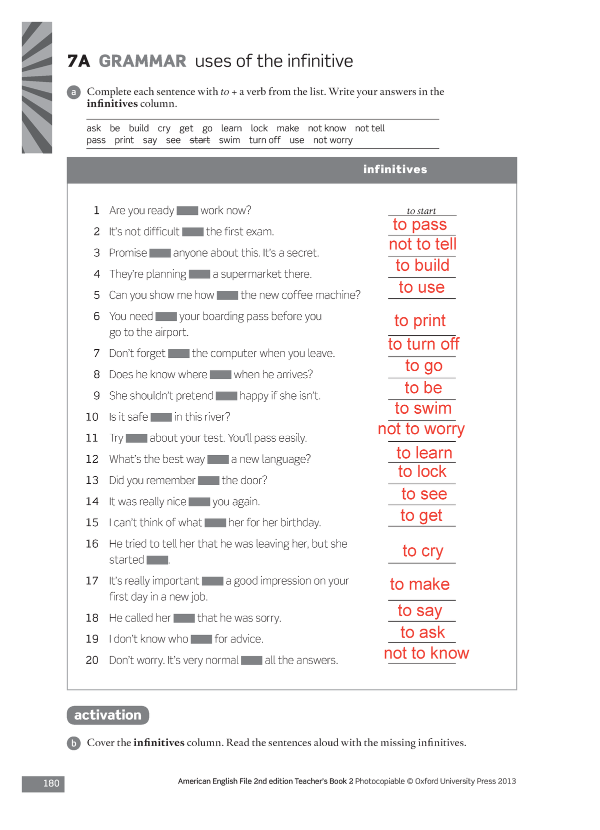 Grammar File 7A - 180 American English File 2nd Edition Teacher’s Book ...