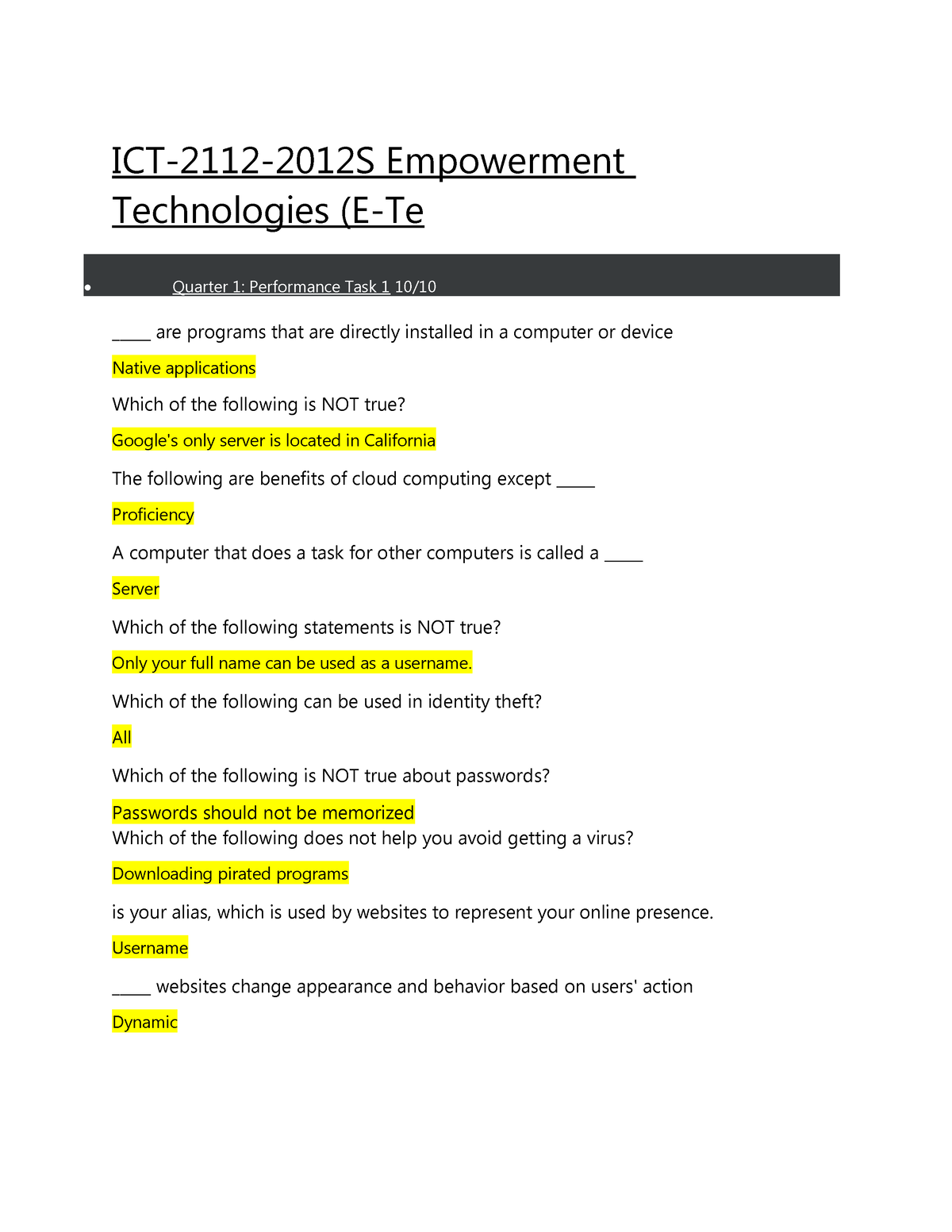 [ Amaleaks. Blogspot.COM] Empowerment TEch (PDEV-111) Week 1-20 - ICT ...