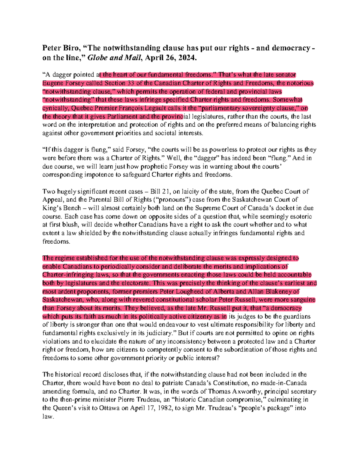 work-weekly assignment for online class - Peter Biro, “The ...
