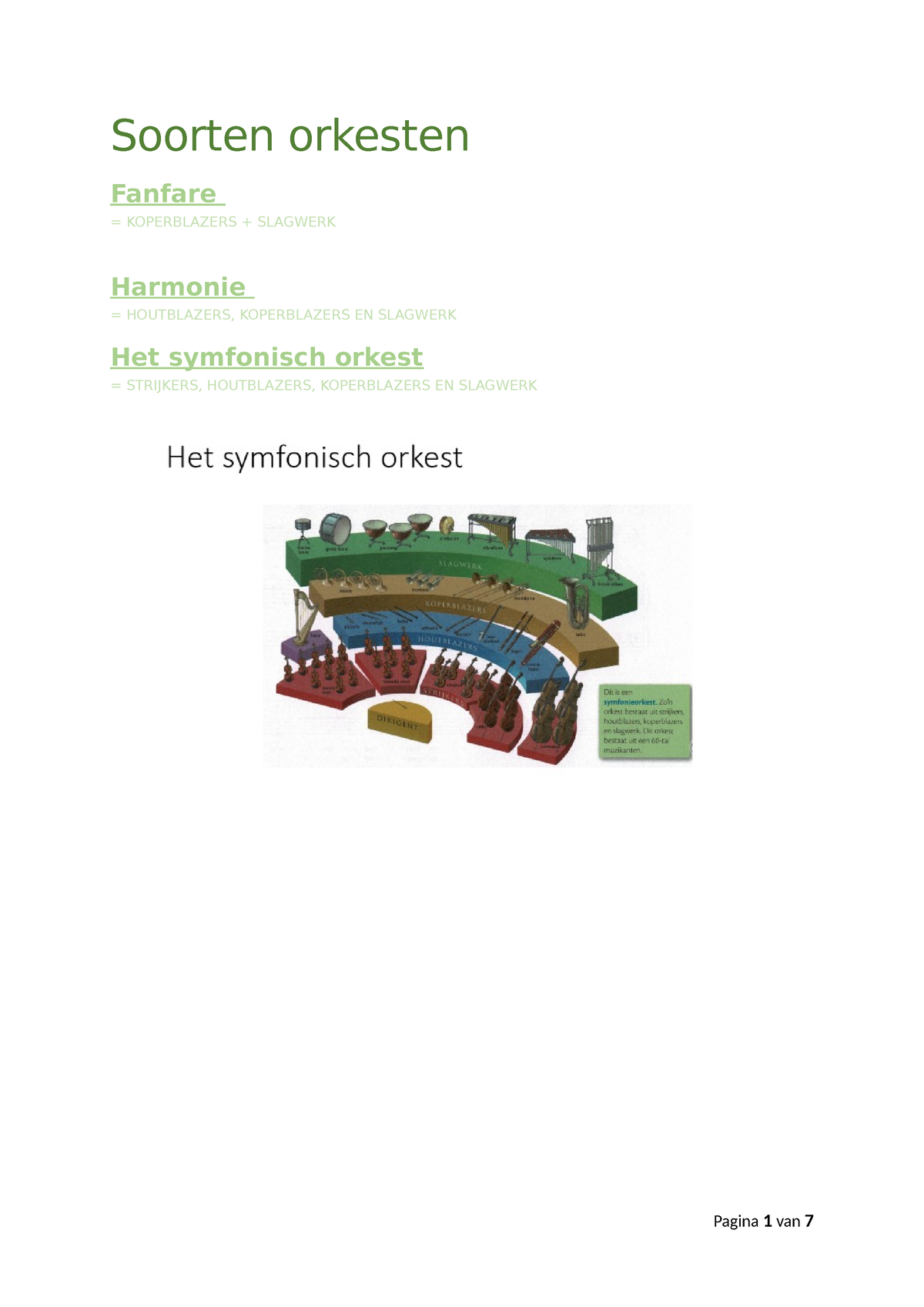 Muziekinstrumenten Samenvatting Muziek Inhouden Soorten Orkesten Fanfare Koperblazers