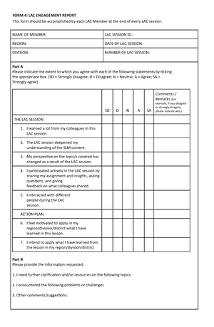 Form 1 of Learning Action Cell Profile - FORM 1: LAC PROFILE This form ...