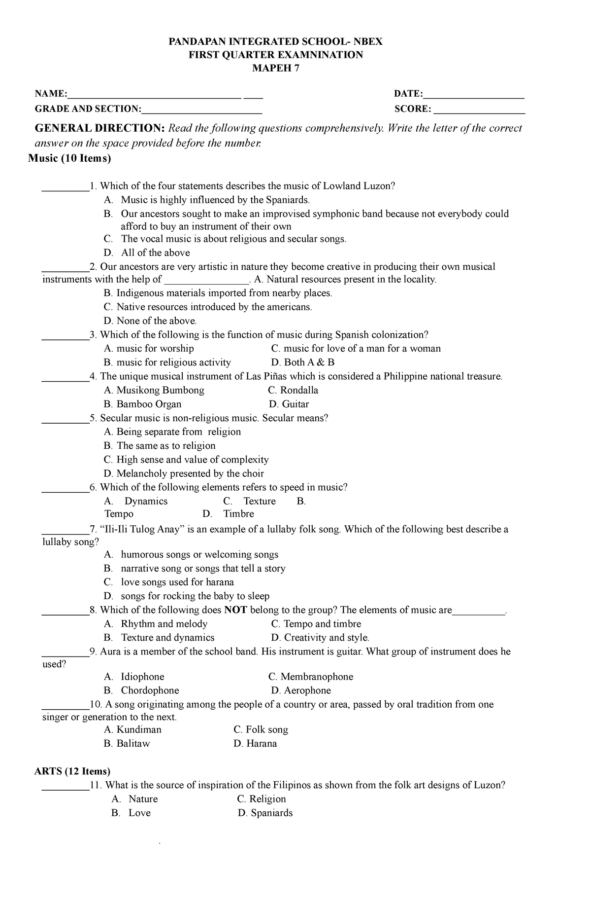 mapeh-7-1st-quarter-exam-compress-pandapan-integrated-school-nbex