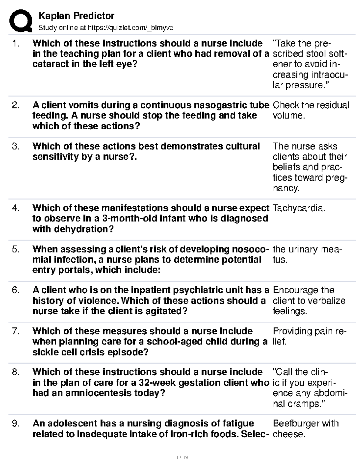 Kaplan Predictor Quizlet - zs5ubyg