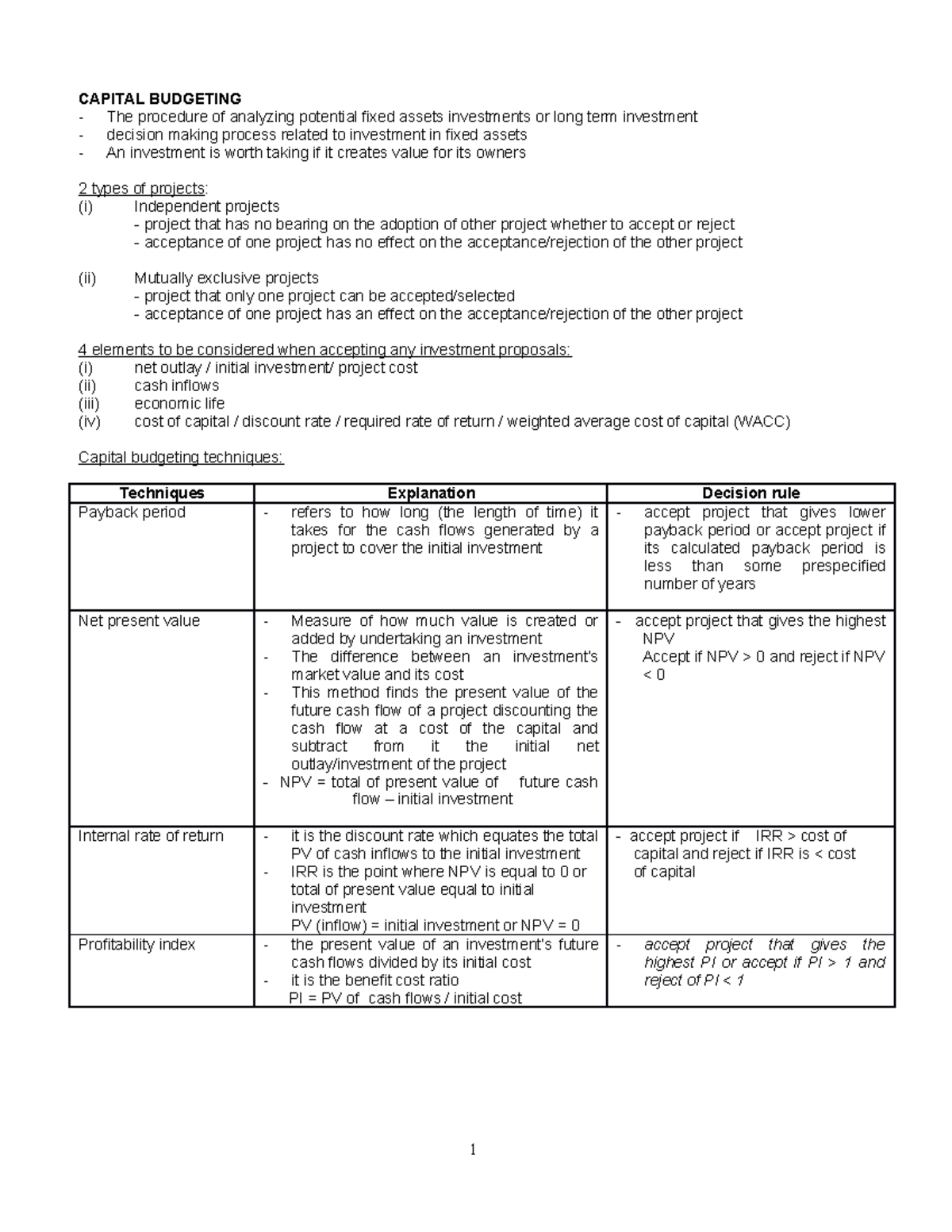 New Notes ON Capital Budgeting Financial Calculator FIN430 epjj ...