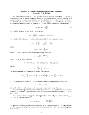 Dinamicacr 04 - Eserciziario Di Fisica 1 - Esercizi Sulla Dinamica Dei ...