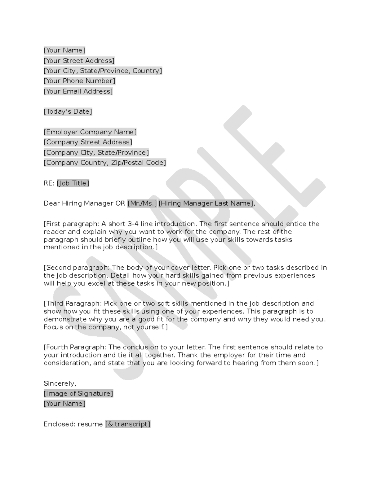 00962-clean-cover-letter-template V2 - [your Name] [your Street Address 