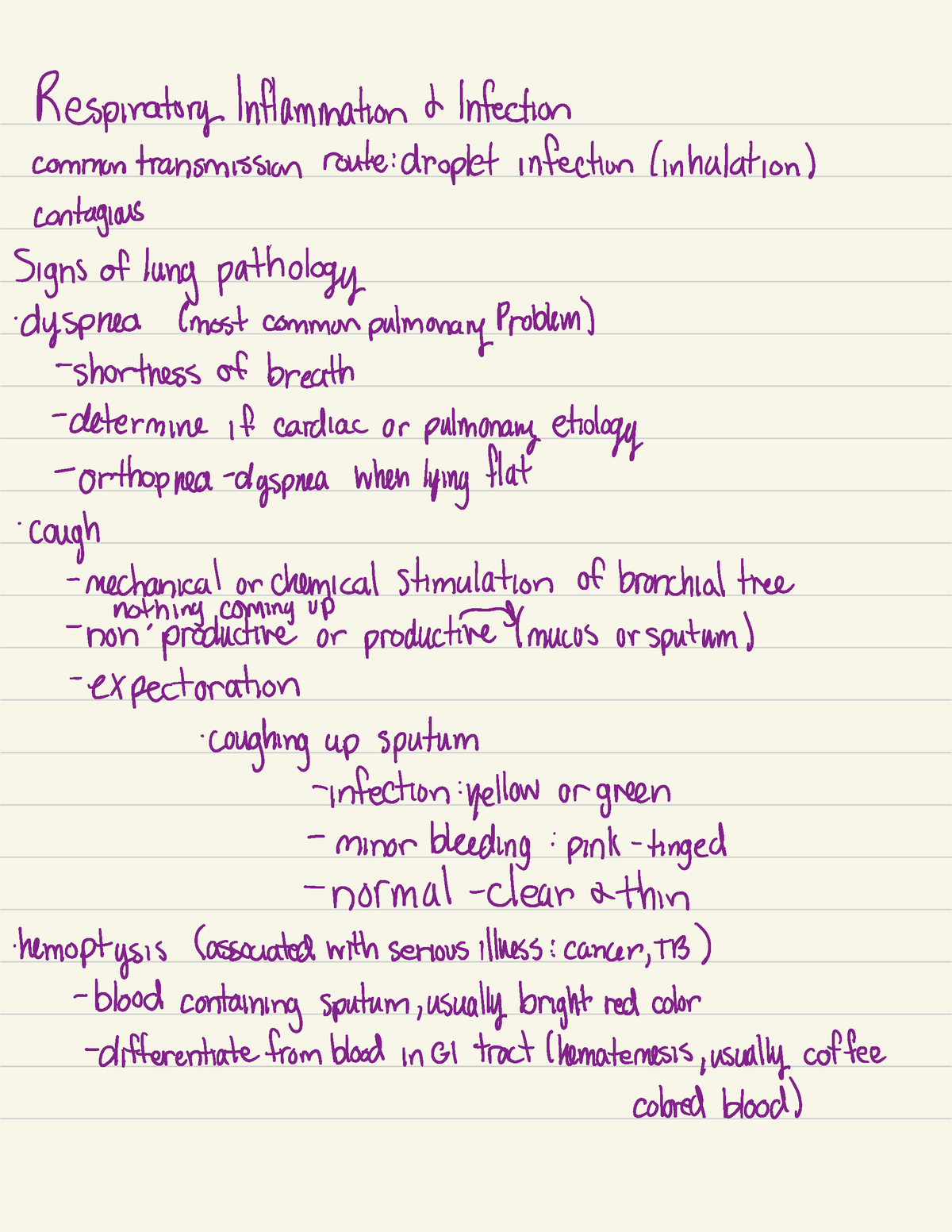 Pathophysiology🩺 2 - Notes About Respiratory Issues And There ...