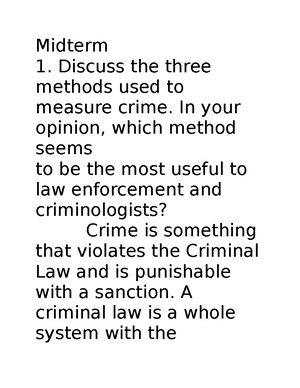 Chapter 2 Measuring Crime Criminology Notes - o Forcible Rape: Carnal ...