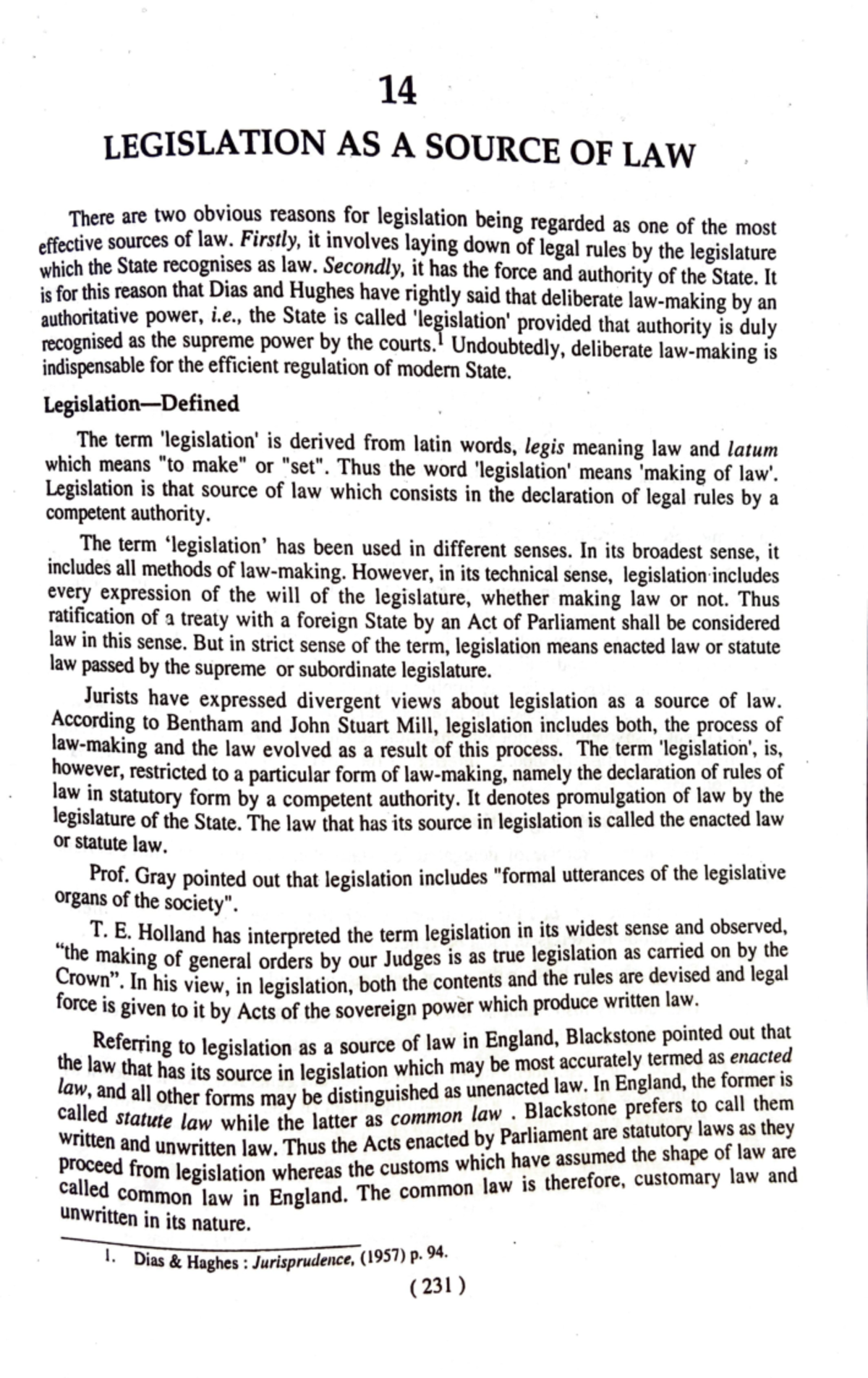 Legislation as a Source of Law - 14 LEGISLATION AS A SOURCE OF LAW ...
