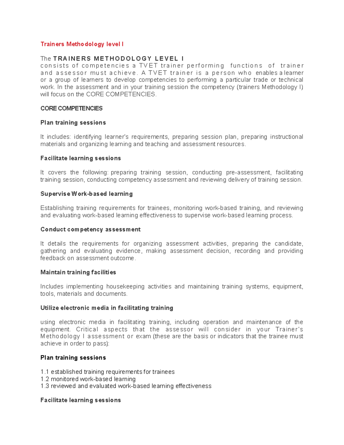 TM 1 - for uploading - Trainers Methodology level I The T R A I N E R S ...