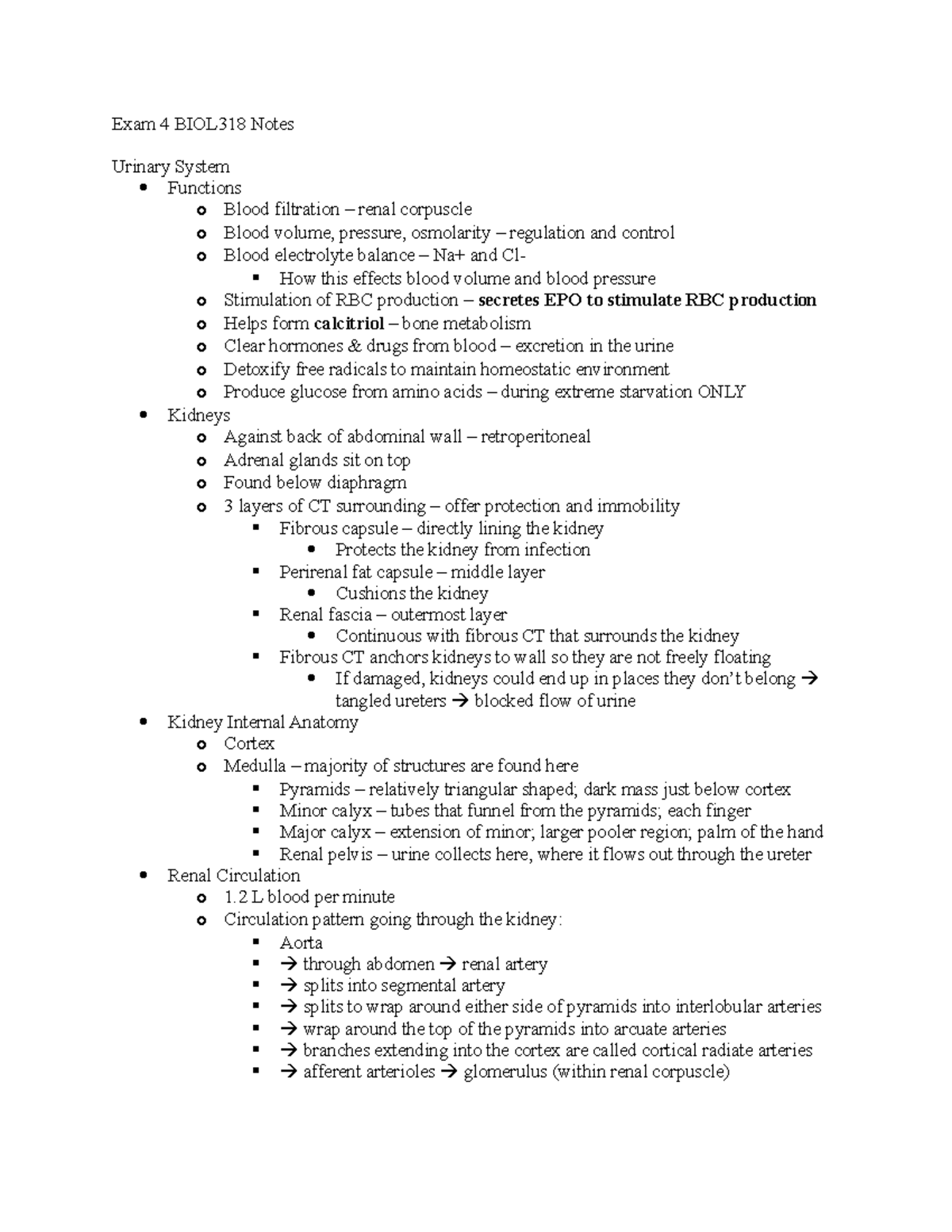 BIOL318 Exam 4 Notes UL Lafayette Studocu