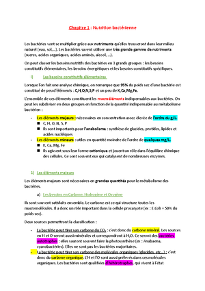 Chapitre 2 La Croissance Bactérienne - La Croissance Bactérienne ...