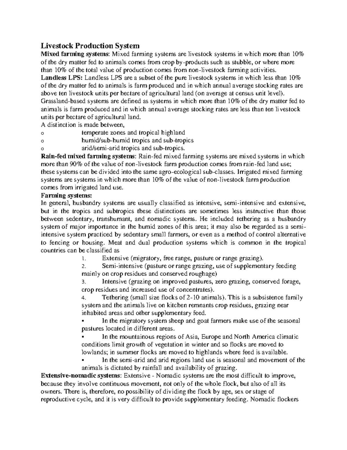 Livestock Important questions for test for law student Livestock