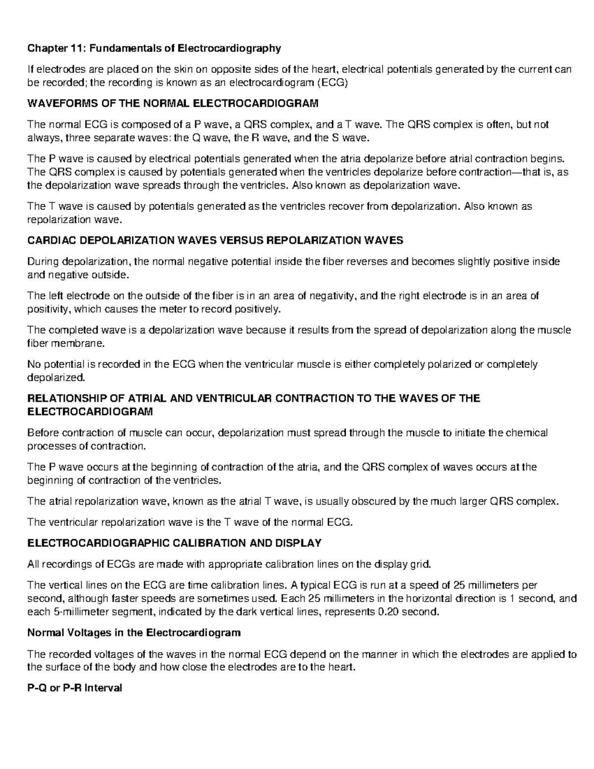 Chapter 11 - Lecture notes from Guyton - Chapter 11: Fundamentals of ...