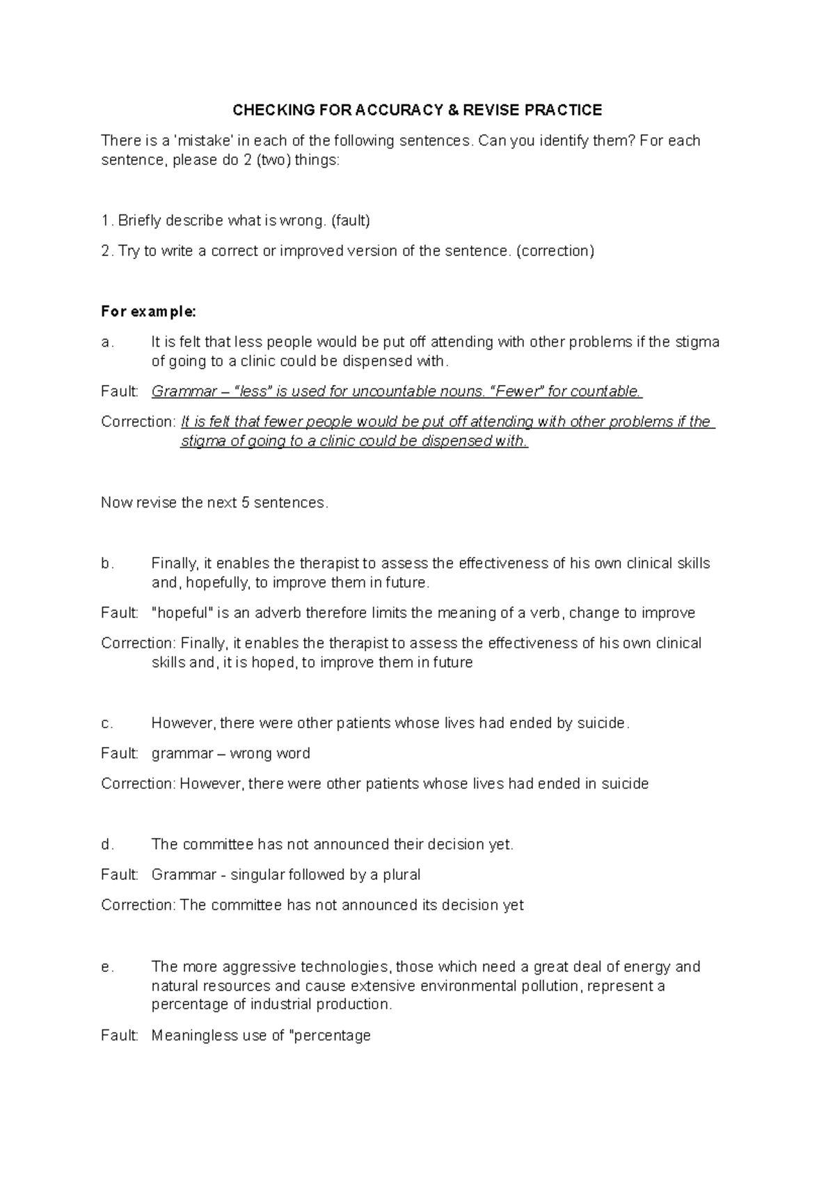 Checking FOR Accuracy - ngnfgjfjg - CHECKING FOR ACCURACY & REVISE ...