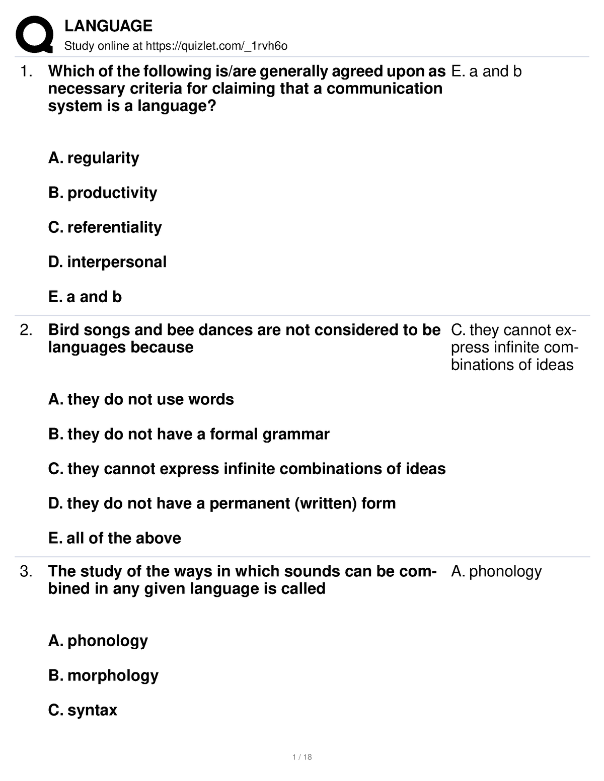 Language 2 - Practice Materials - Study Online At Quizlet/_1rvh6o Which ...