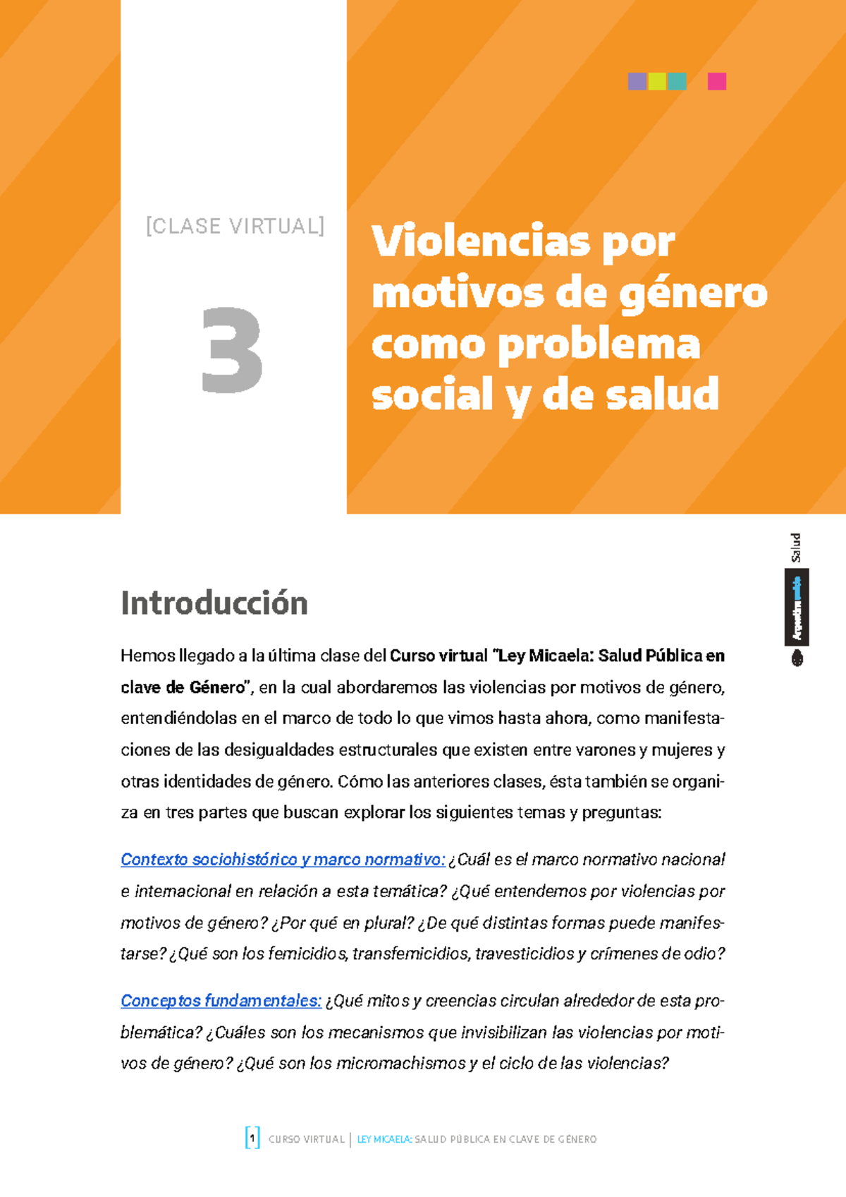 Clase virtual 3 Violencias por motivos de género como problematica ...