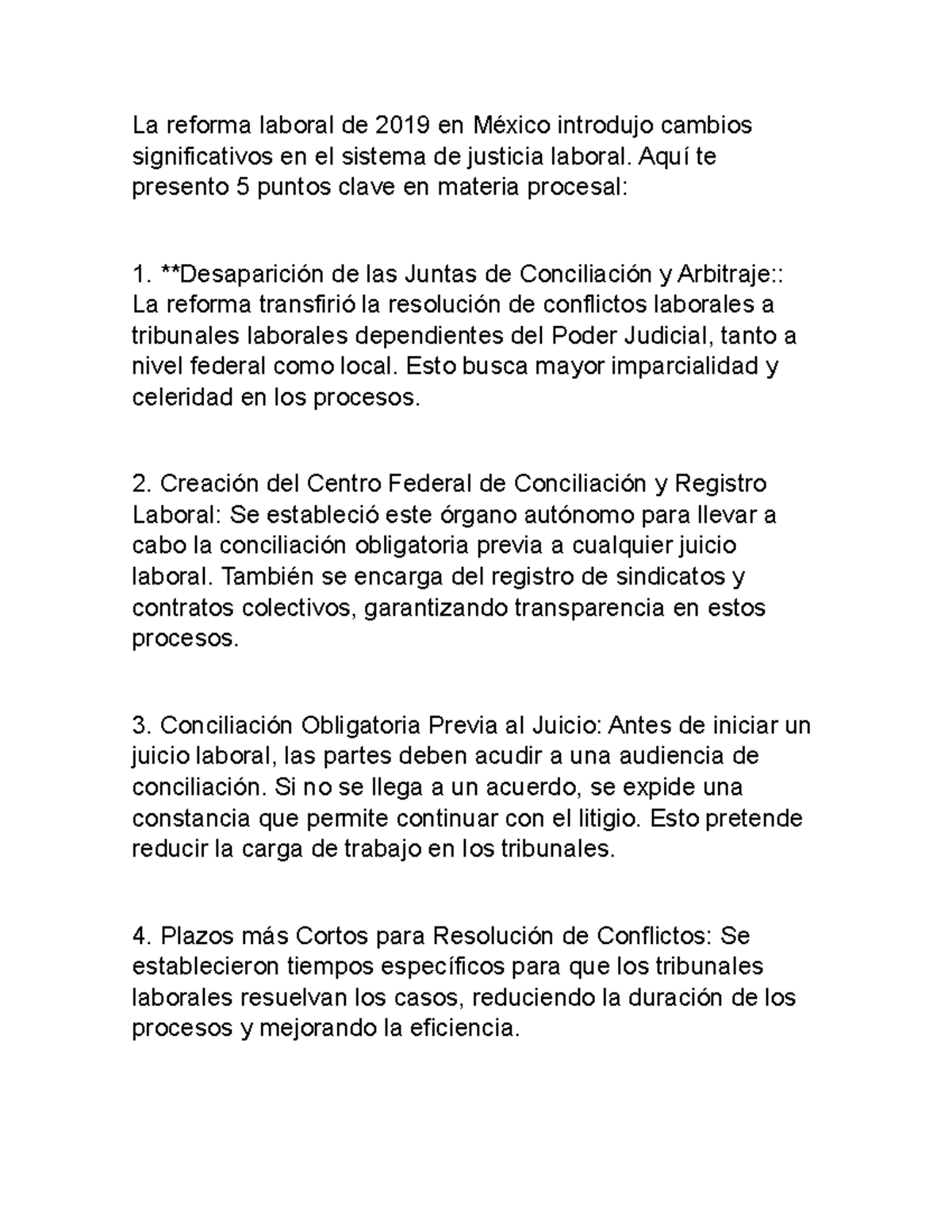Reforma Laboral 2019 - La reforma laboral de 2019 en México introdujo ...