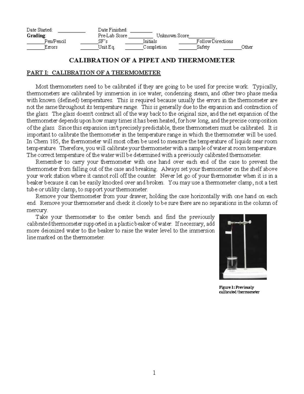 Calibration Lab Online 2 Date Started ___________ Date Finished