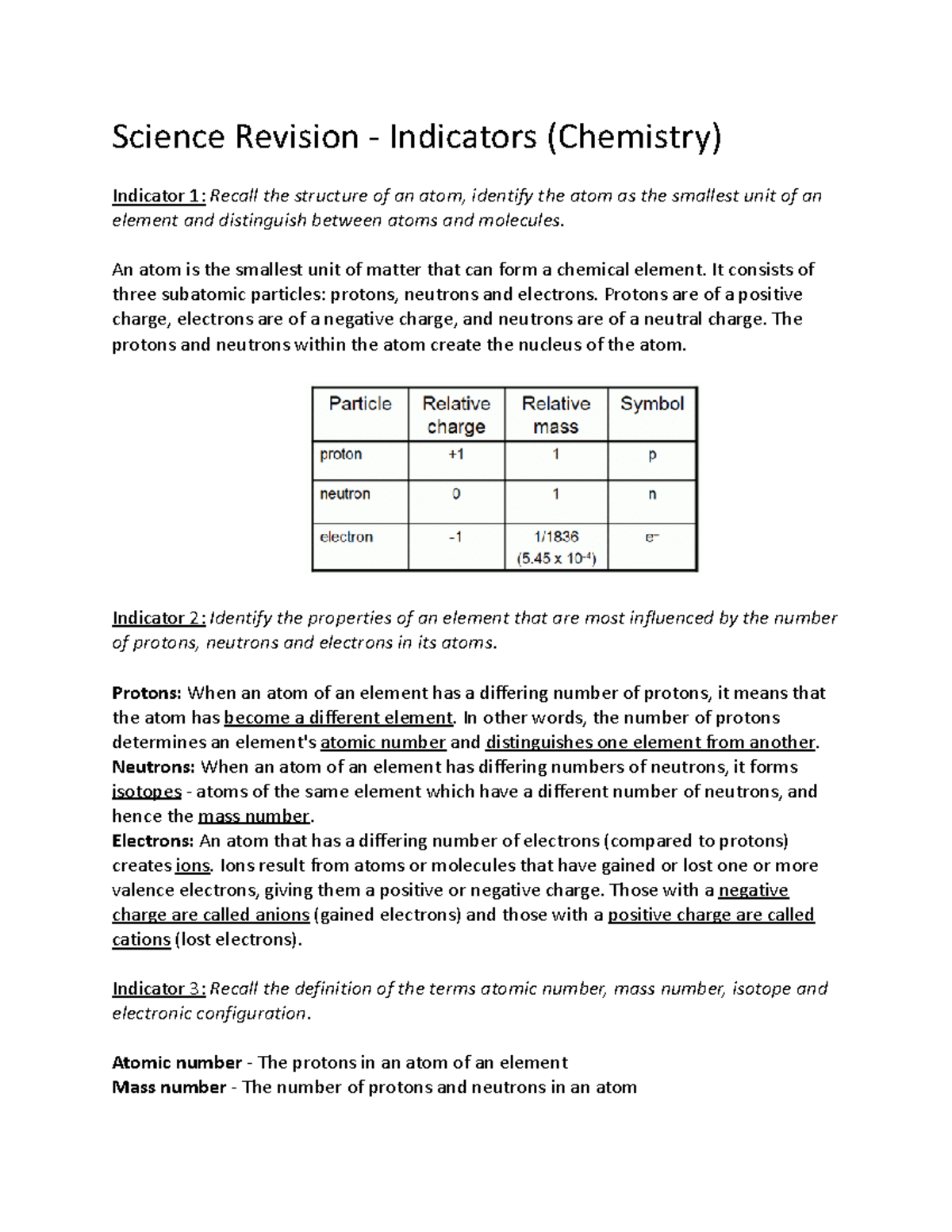 Science yearly 2021 - Science Revision - Indicators (Chemistry ...