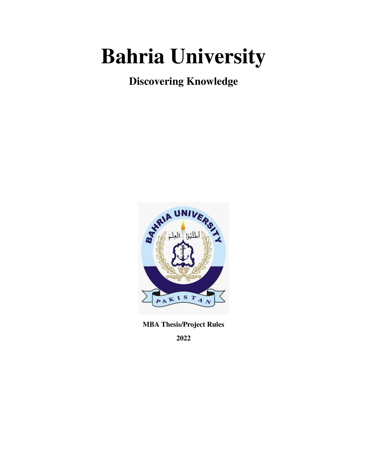 bahria university thesis repository