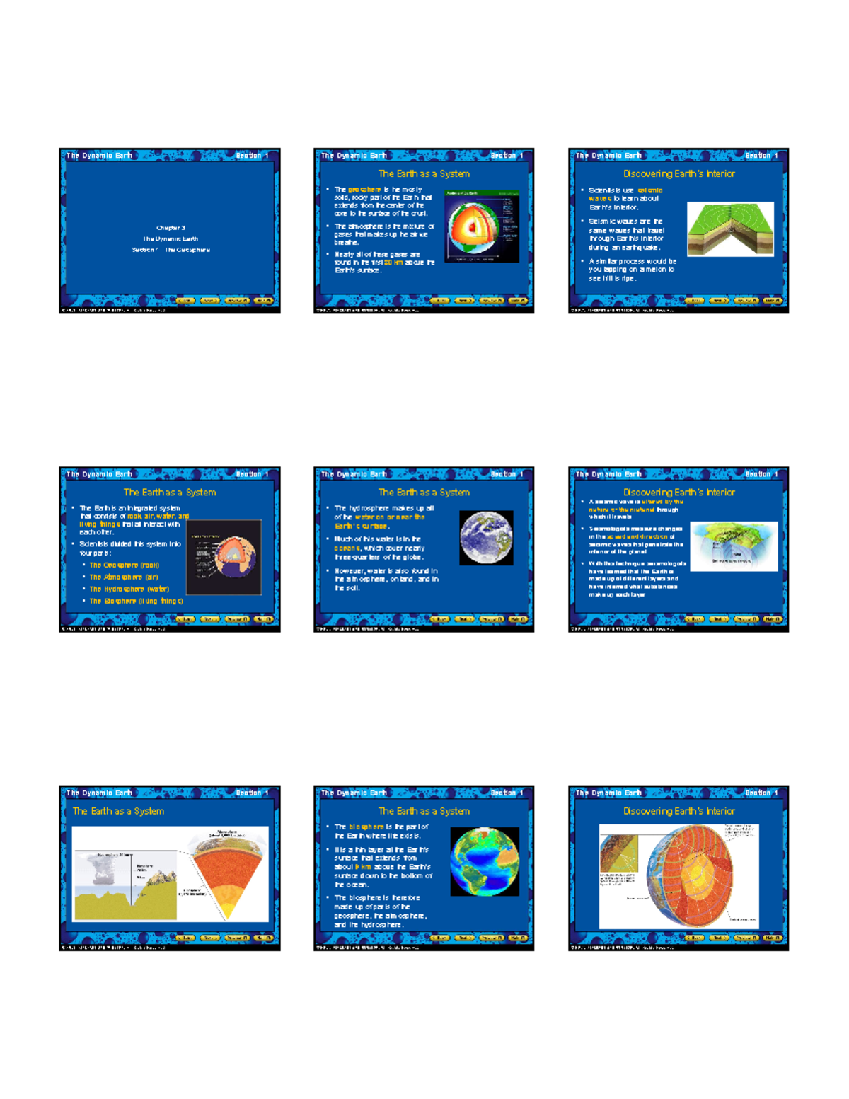 Ch.3 Notes - Chapter 3 The Dynamic Earth Section 1: The Geosphere The ...