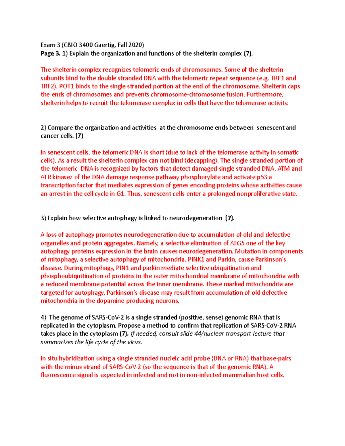 Exam3 page3 answer - Practice Exam - Exam 3 (CBIO 3400 Gaertig, Fall ...