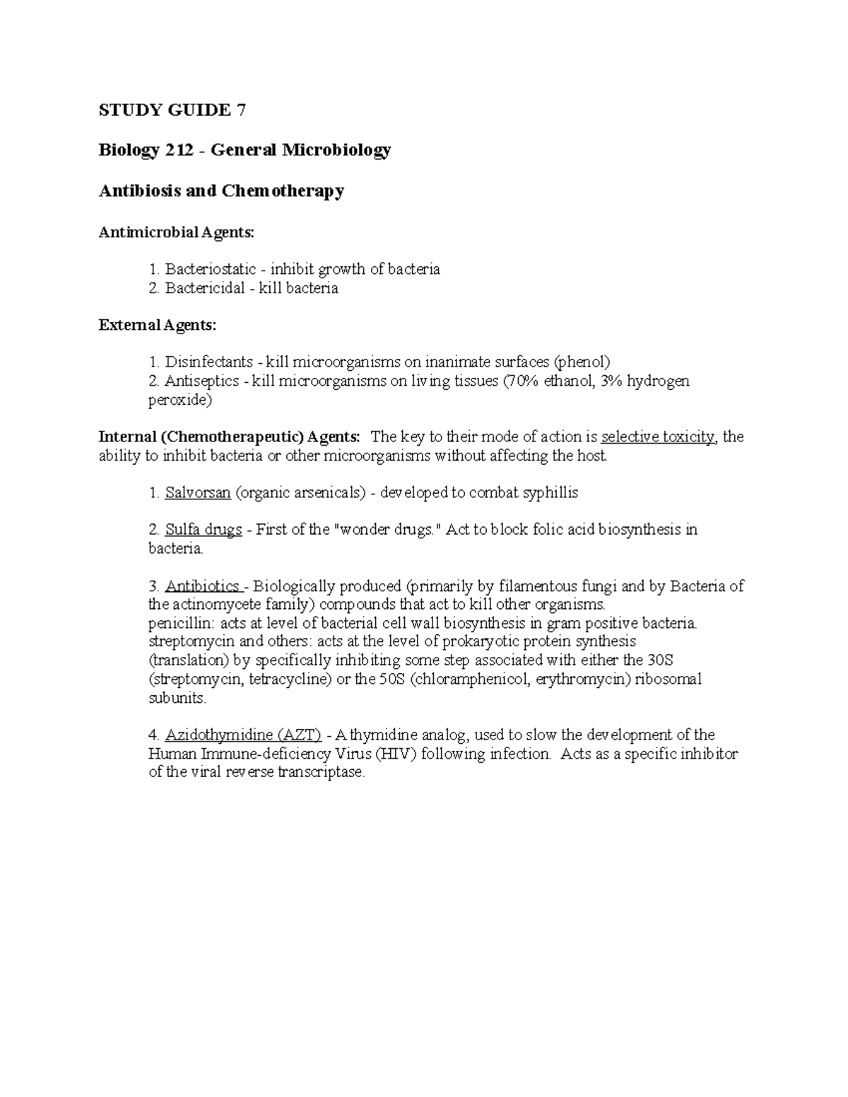 Study Guide EXAM 3 - Summary of exam 3 content - STUDY GUIDE 7 Biology ...