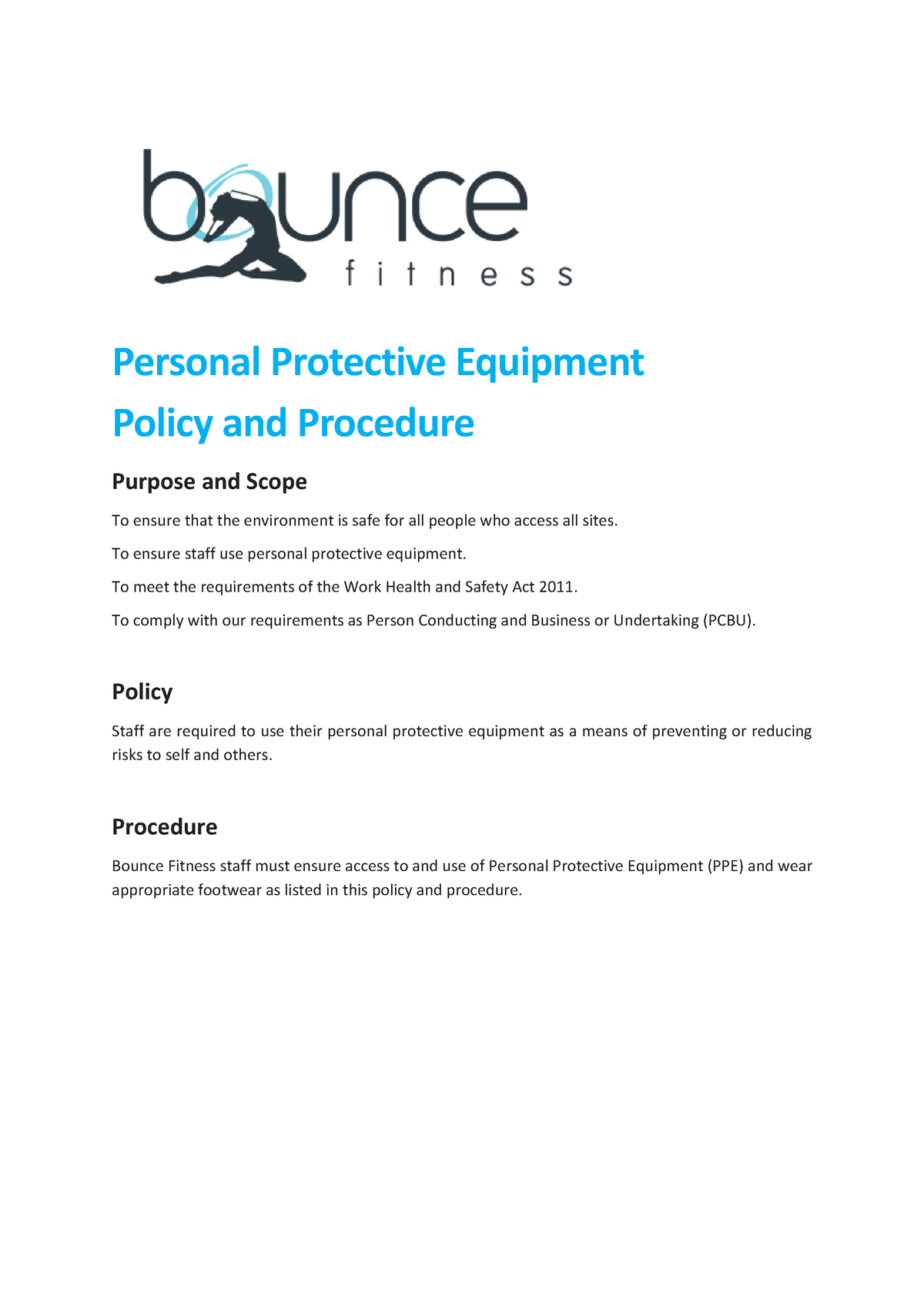 Personal Protective Equipment Policy And Procedure Personal Protective Equipment Policy And