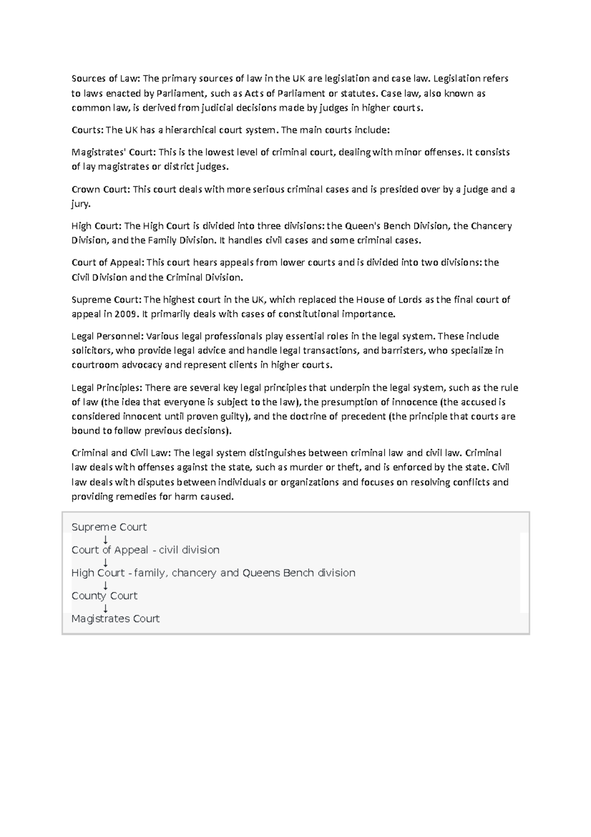 Sources of Law Work Sources of Law The primary sources of law in