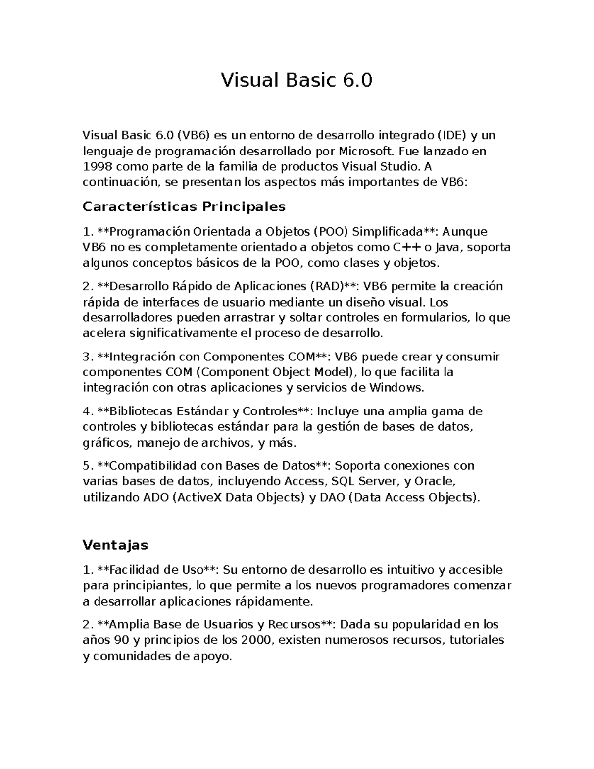 Visual Basic 6 Visual Basic 6 Visual Basic 6 Vb6 Es Un Entorno De