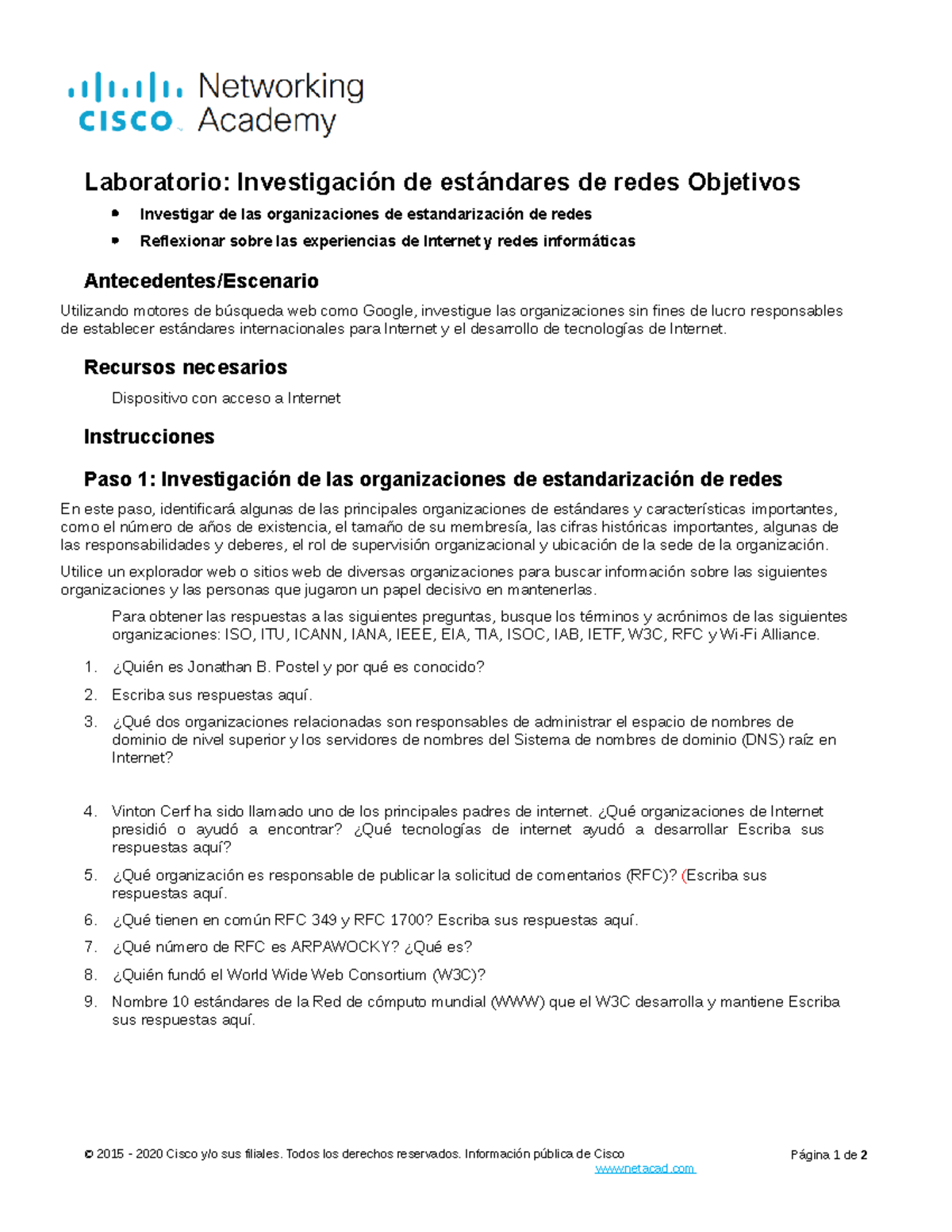 3.4.4lab esXL 2015 2020 Cisco y/o