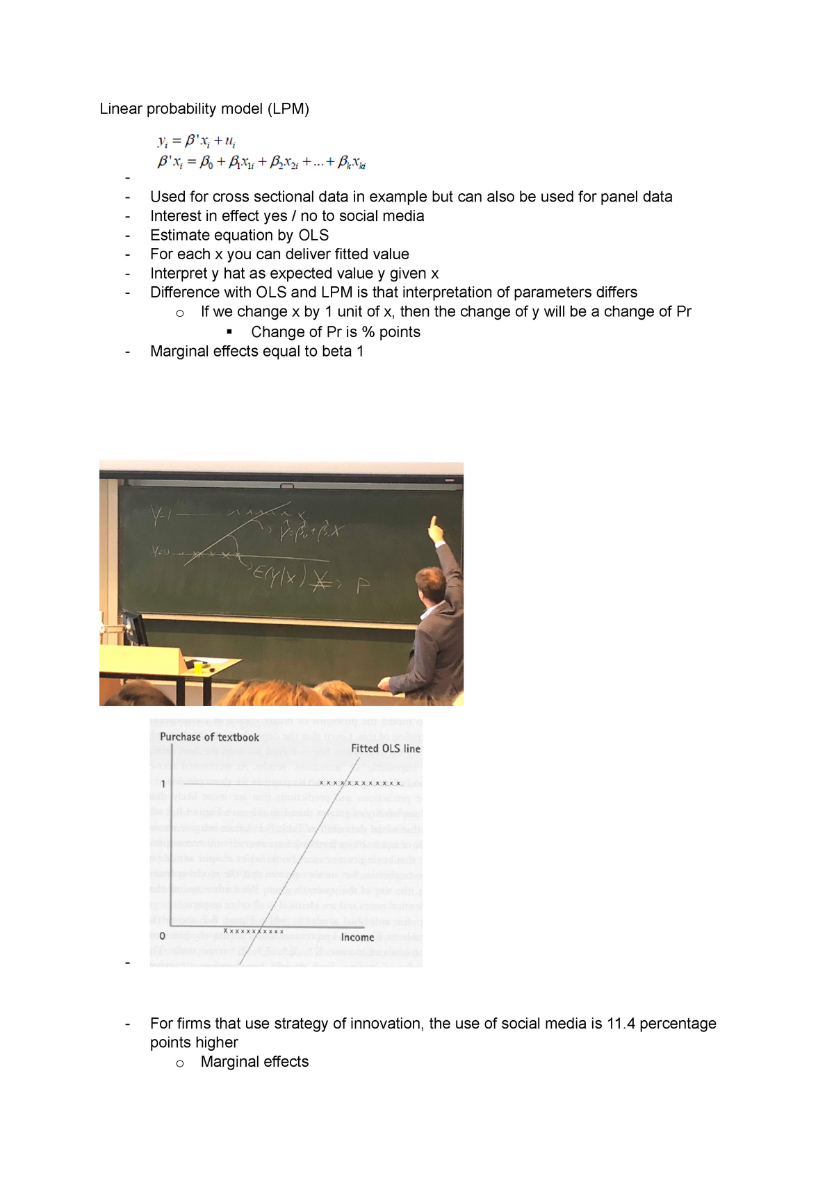 linear probability model research paper