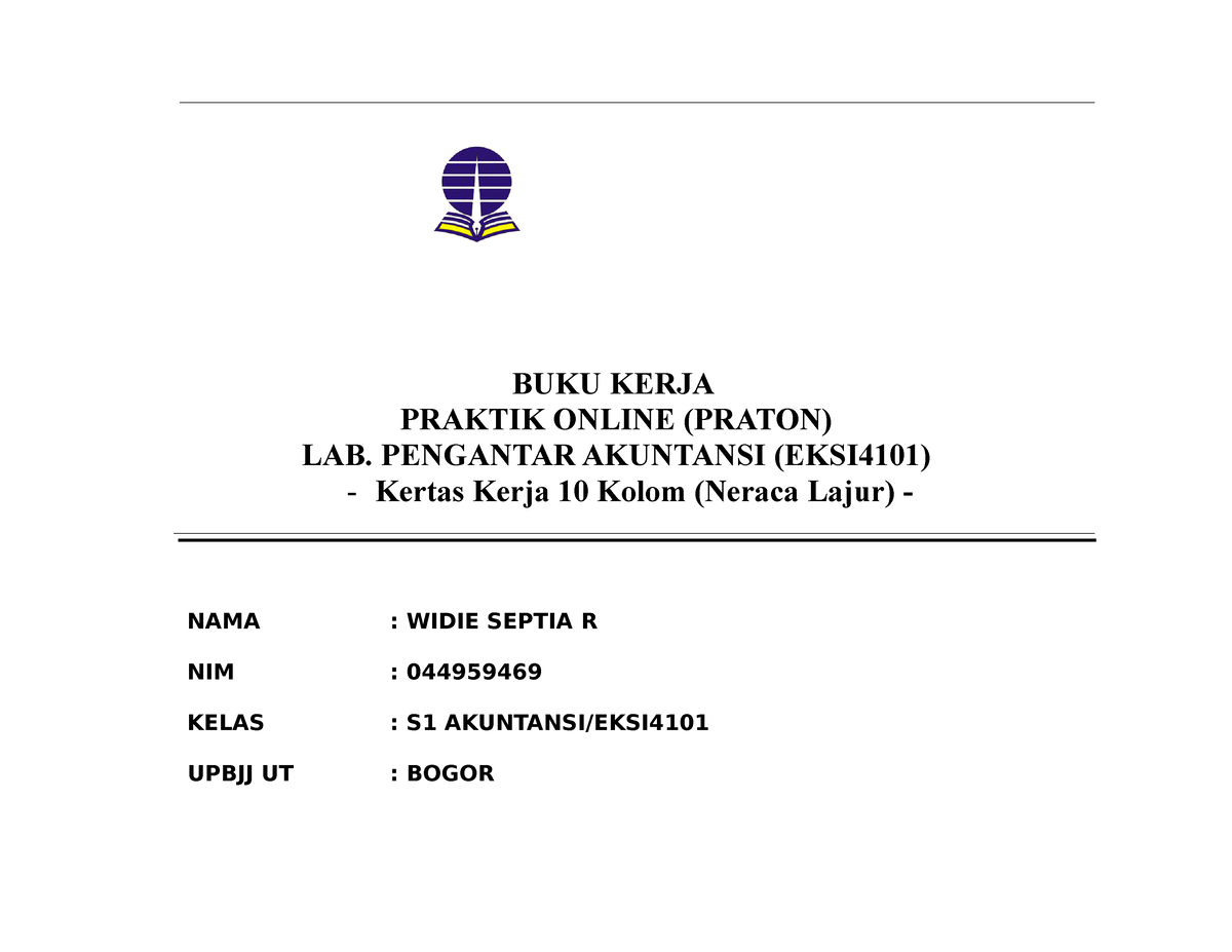 Tugas 6 - Hukum - BUKU KERJA PRAKTIK ONLINE (PRATON) LAB. PENGANTAR ...