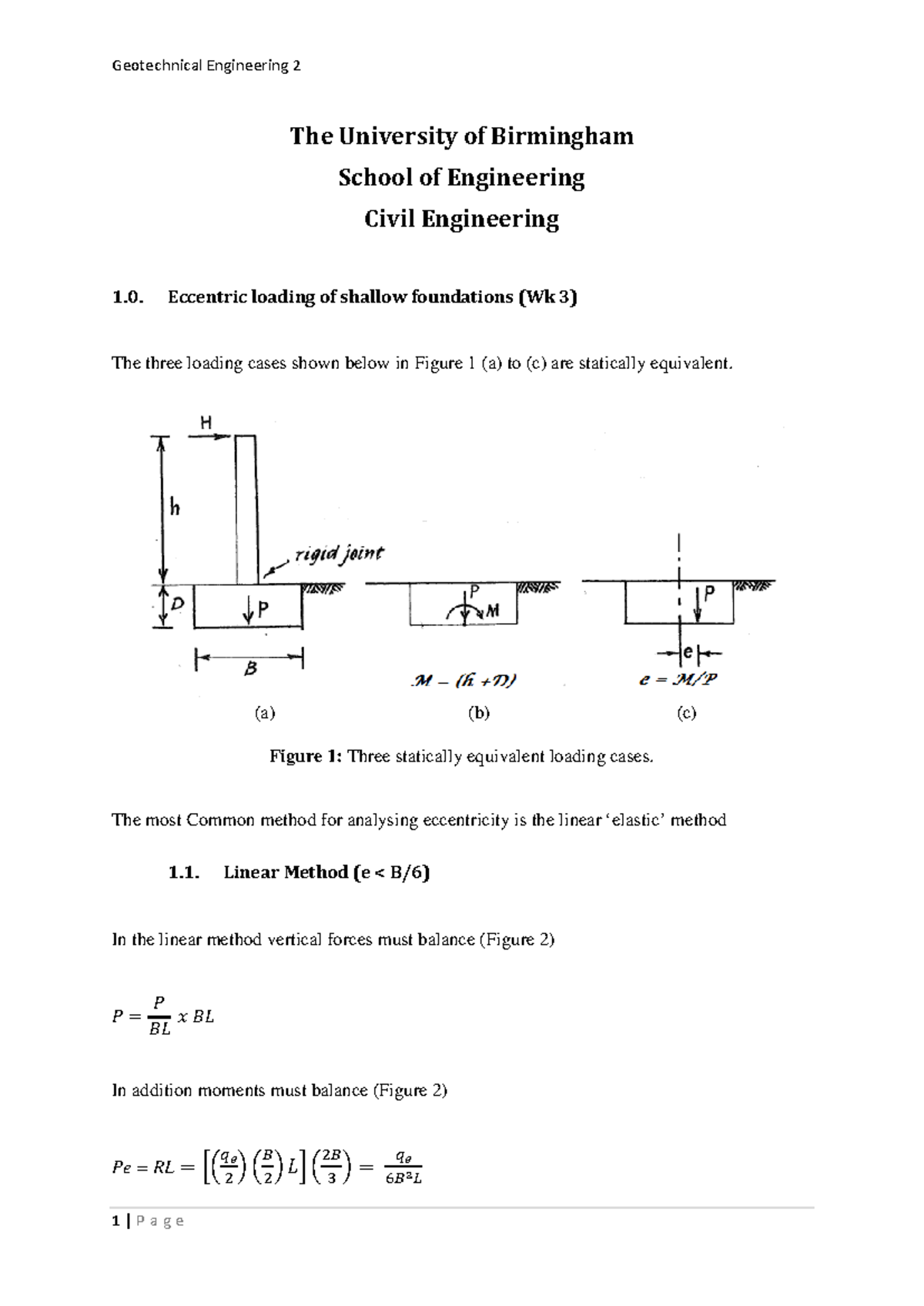 Shallow Foundation Notes 3 - Eccentric loading of shallow foundations ...