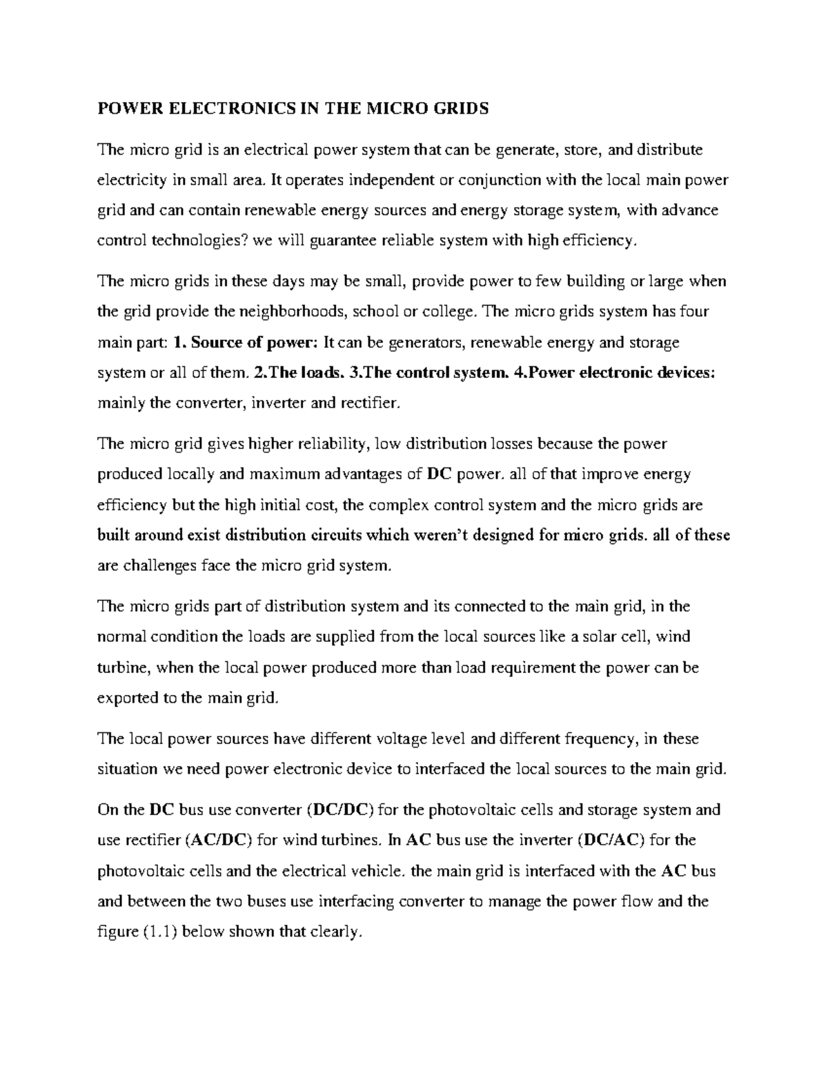 Power Electronic IN THE Micro Grids - POWER ELECTRONICS IN THE MICRO ...
