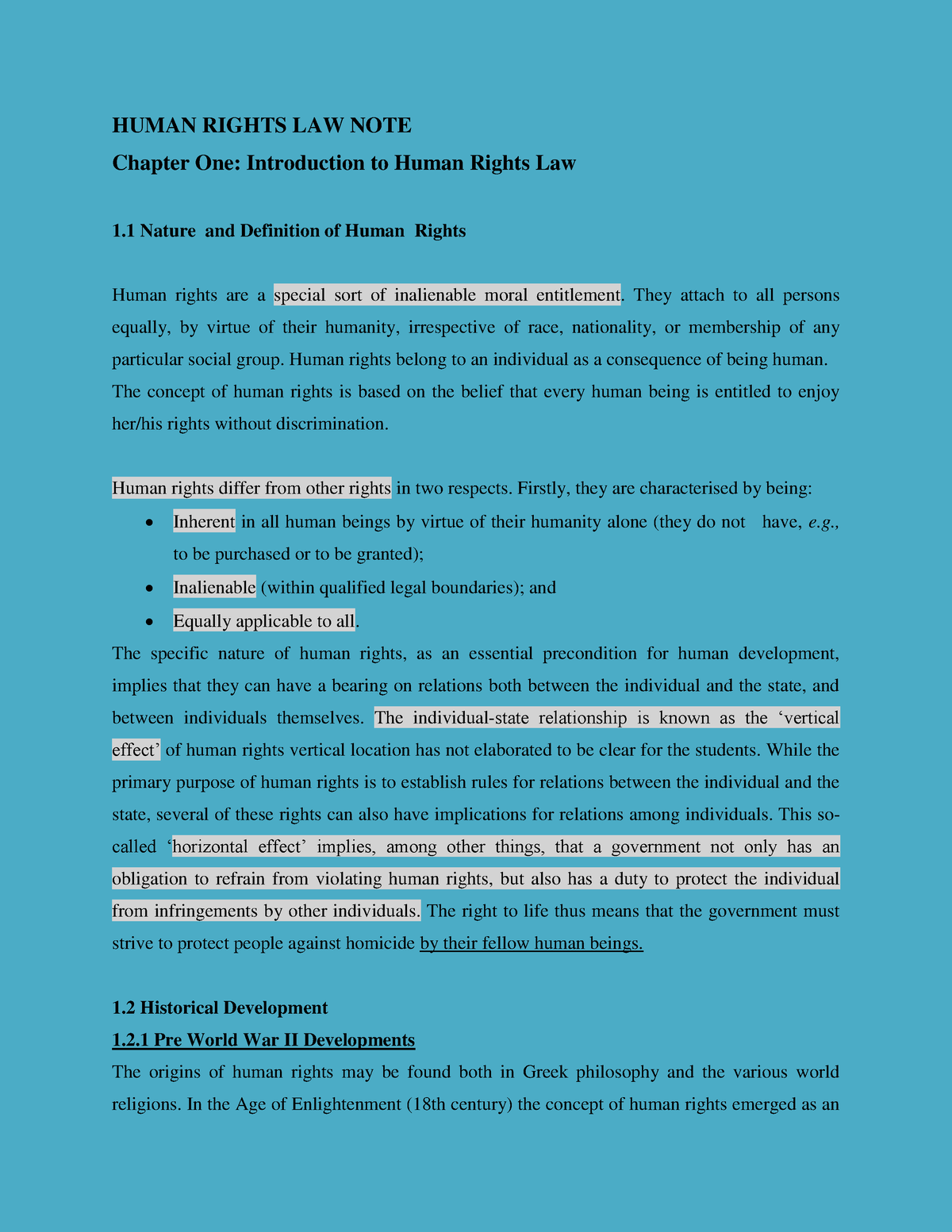 human-rights-law-note-short-summery-human-rights-law-note-chapter