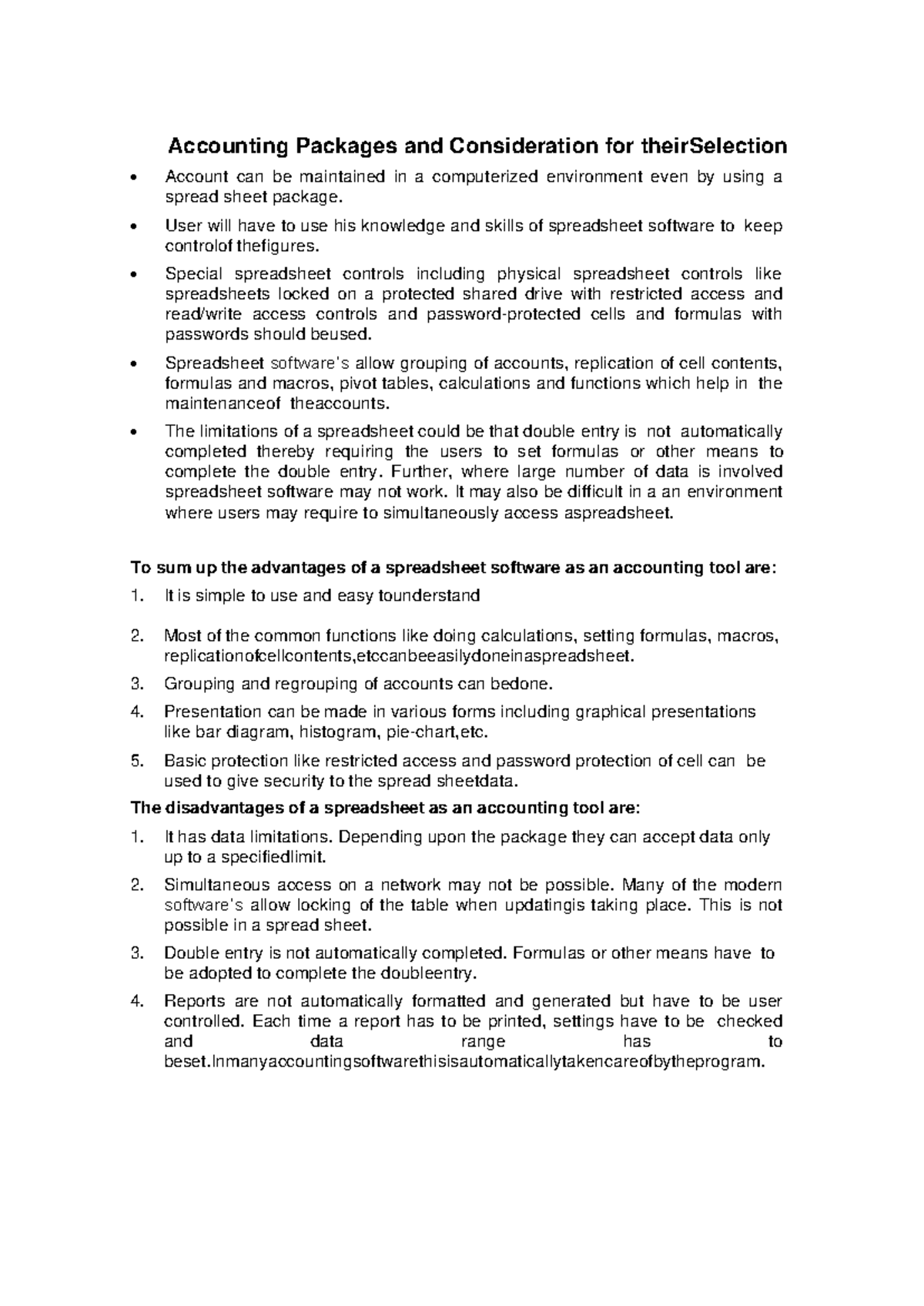 Lecture 6 Accounting Software Accounting Packages and Consideration