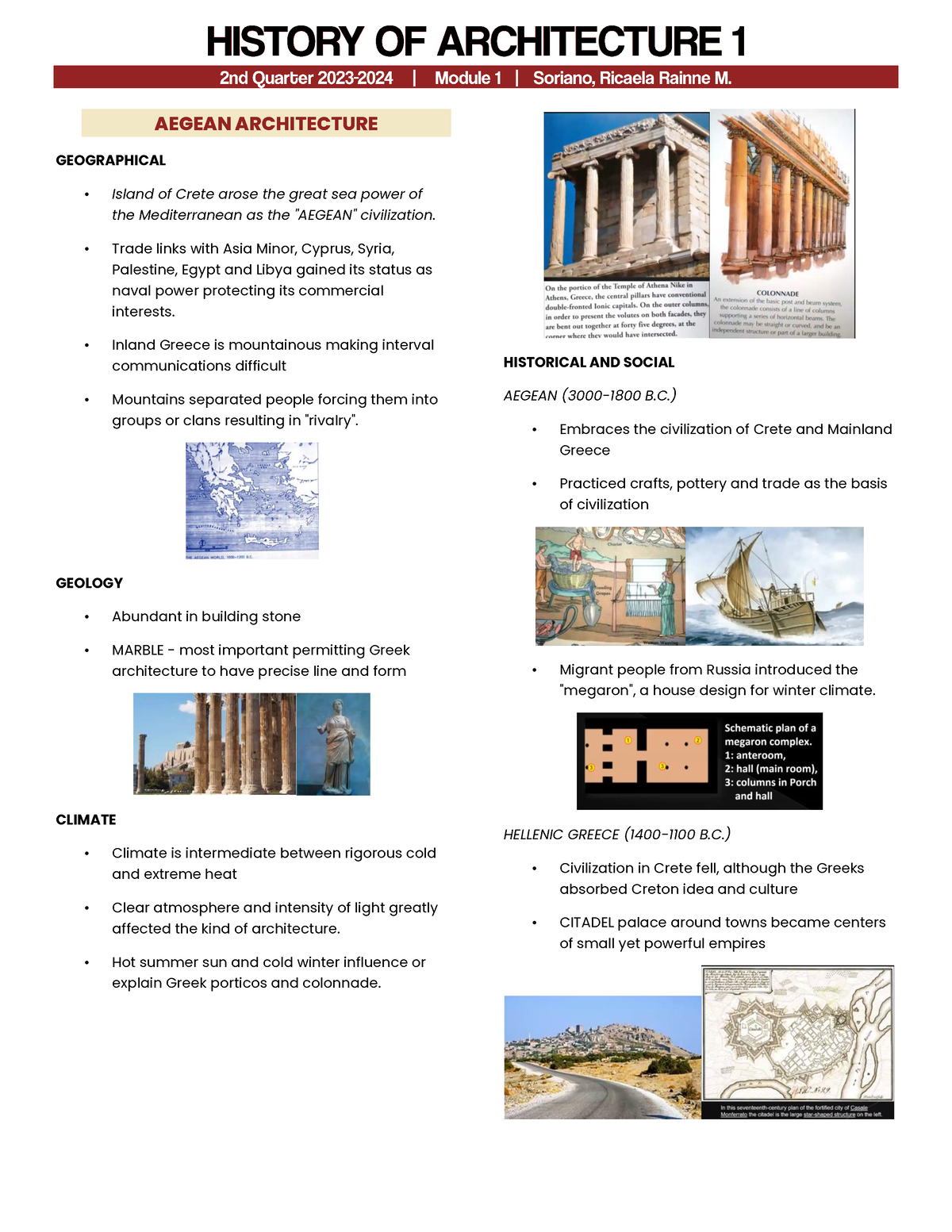 HOA Module Reviewer - AEGEAN ARCHITECTURE GEOGRAPHICAL Island of Crete ...