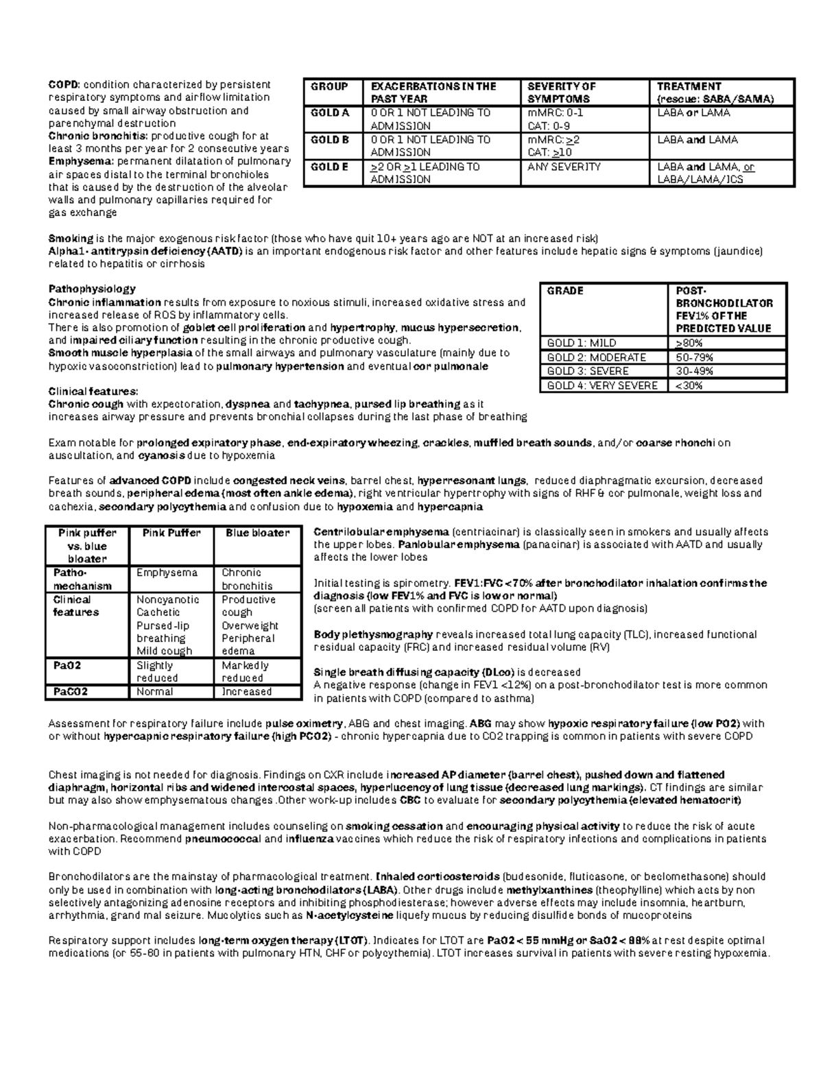 COPD - COPD Guidelines - COPD: condition characterized by persistent ...