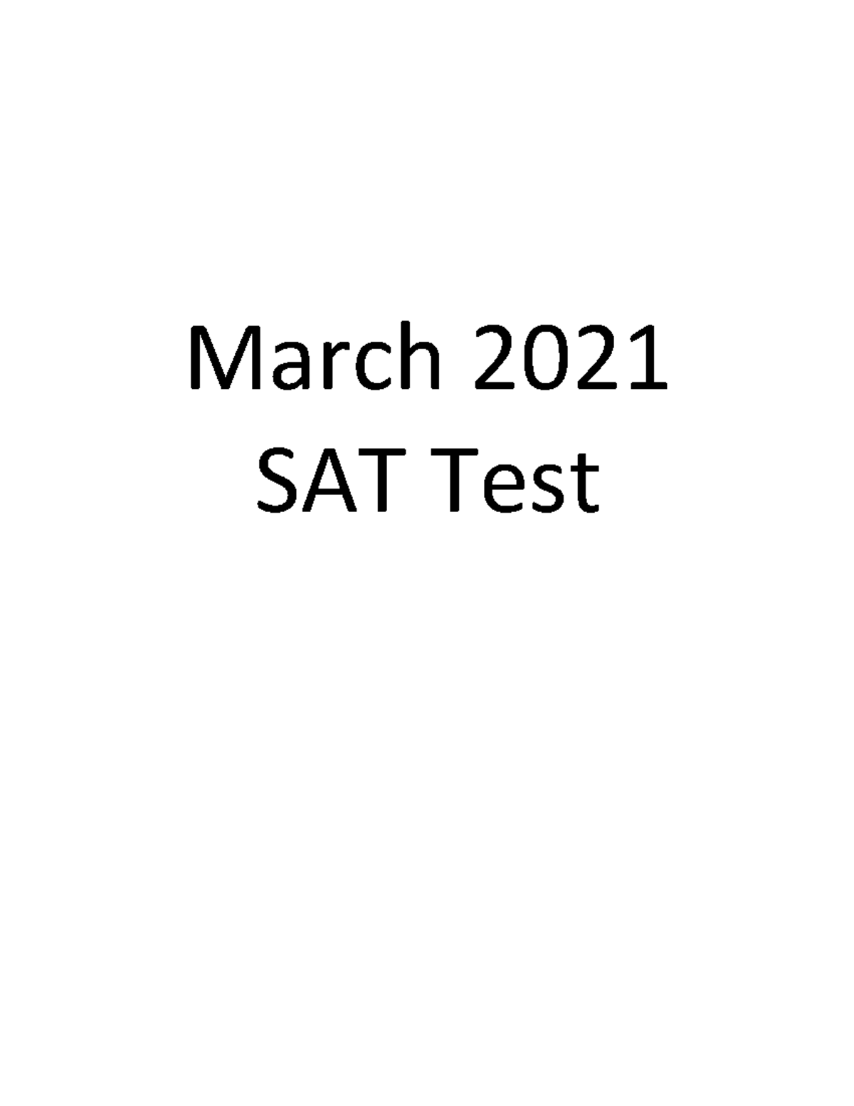 March 2021 SAT Full Test 1 57 1 MAT 450 March 2021 SAT Test Studocu