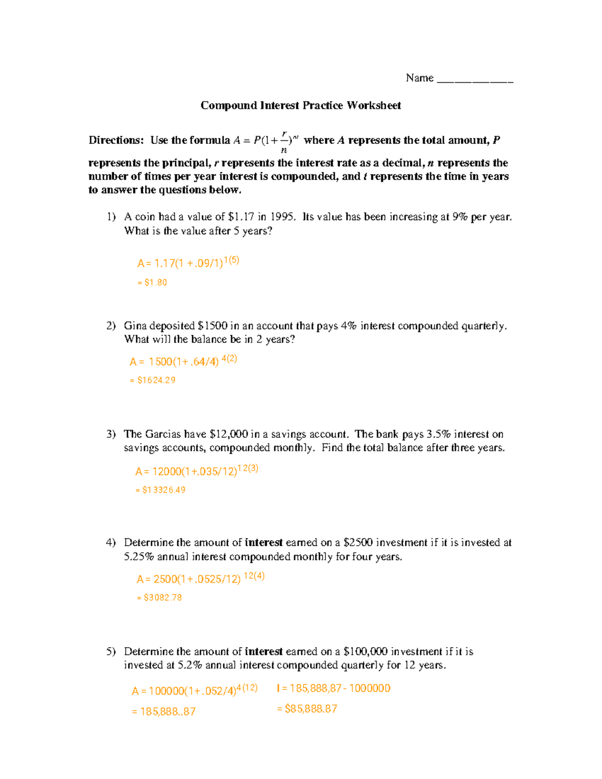 Kami Export - Compound Interest worksheet - Name _____________ Compound ...