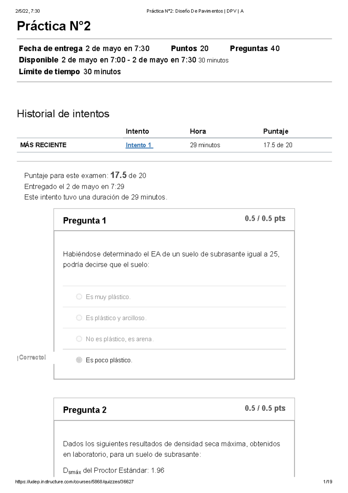 PC2 DPV 2022 I - Práctica N° Fecha de entrega 2 de mayo en 7:30 Puntos ...
