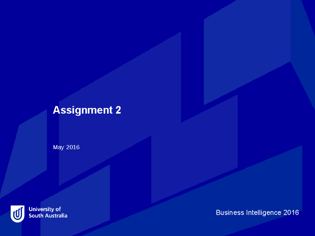 Seminar Assignments - Business Intelligence - Infs 2036 - Assignment 2 ...