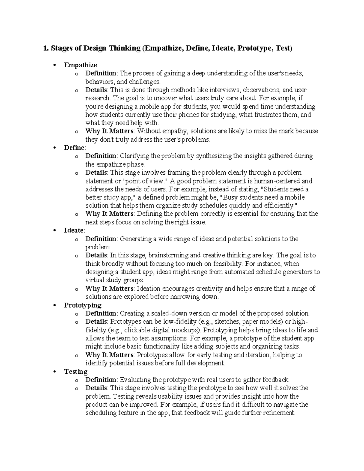 Protyping CA 1 - Just basics of Design thinking And prototyping. - 1 ...