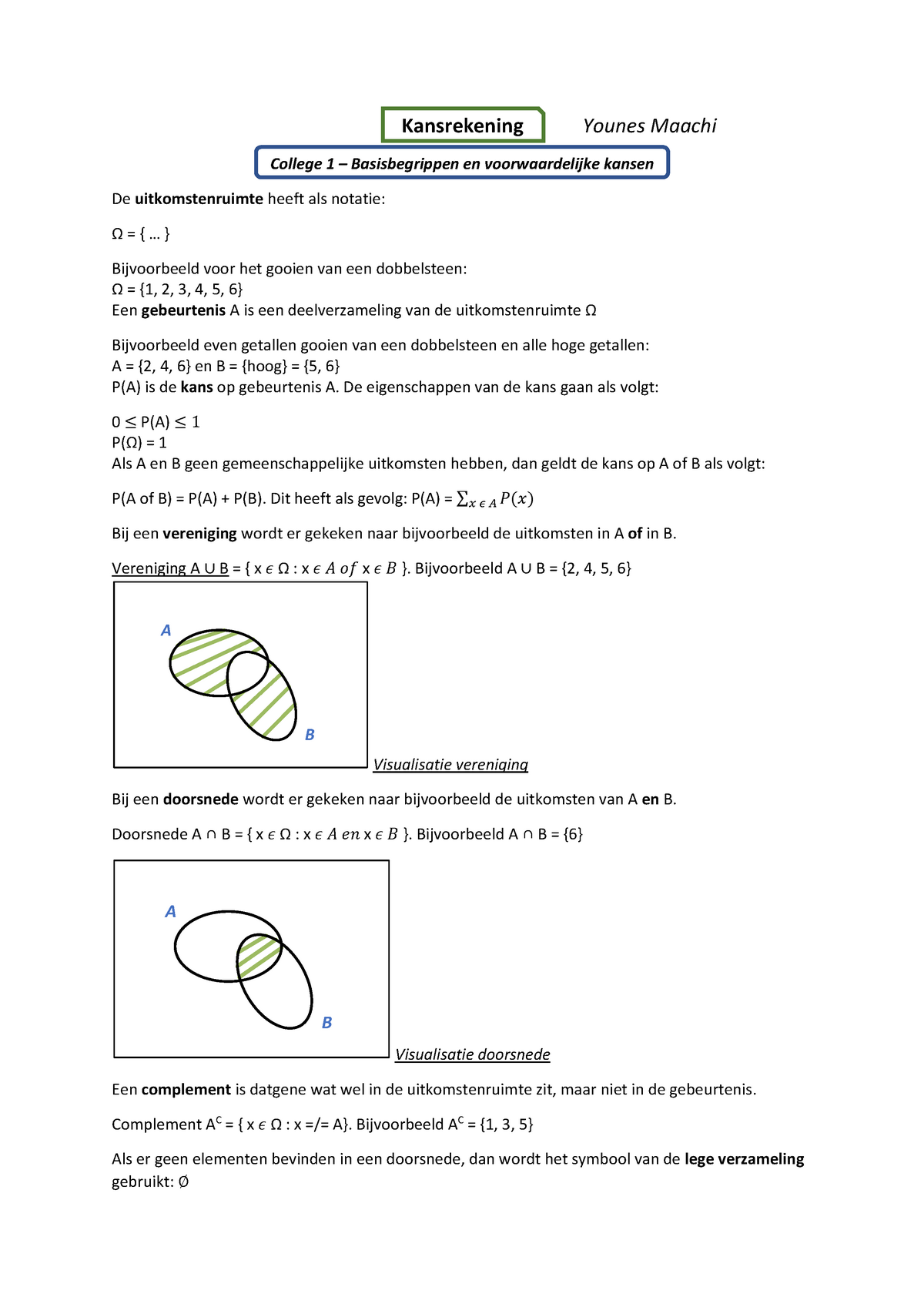 Samenvatting Kansrekening En Statistiek - Warning: TT: Undefined ...