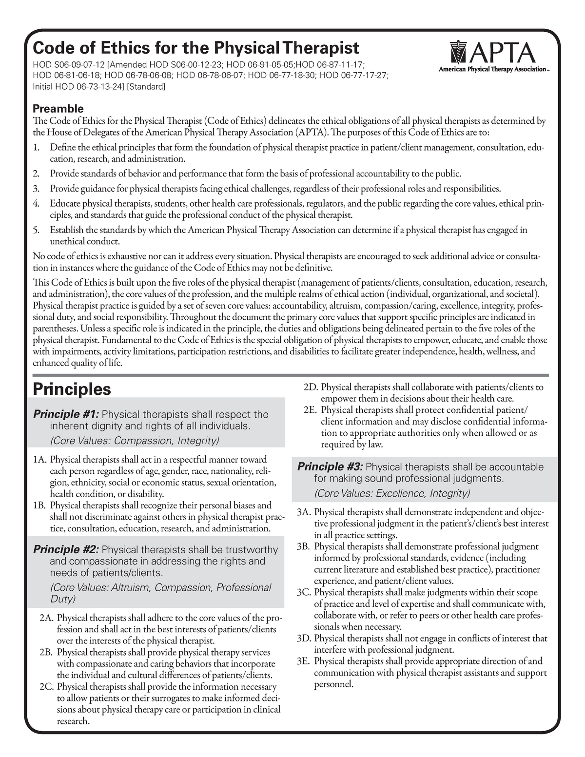 WEEK 15 Codeof Ethics Code Of Ethics For The Physical Therapist HOD   Thumb 1200 1553 